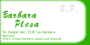 barbara plesa business card